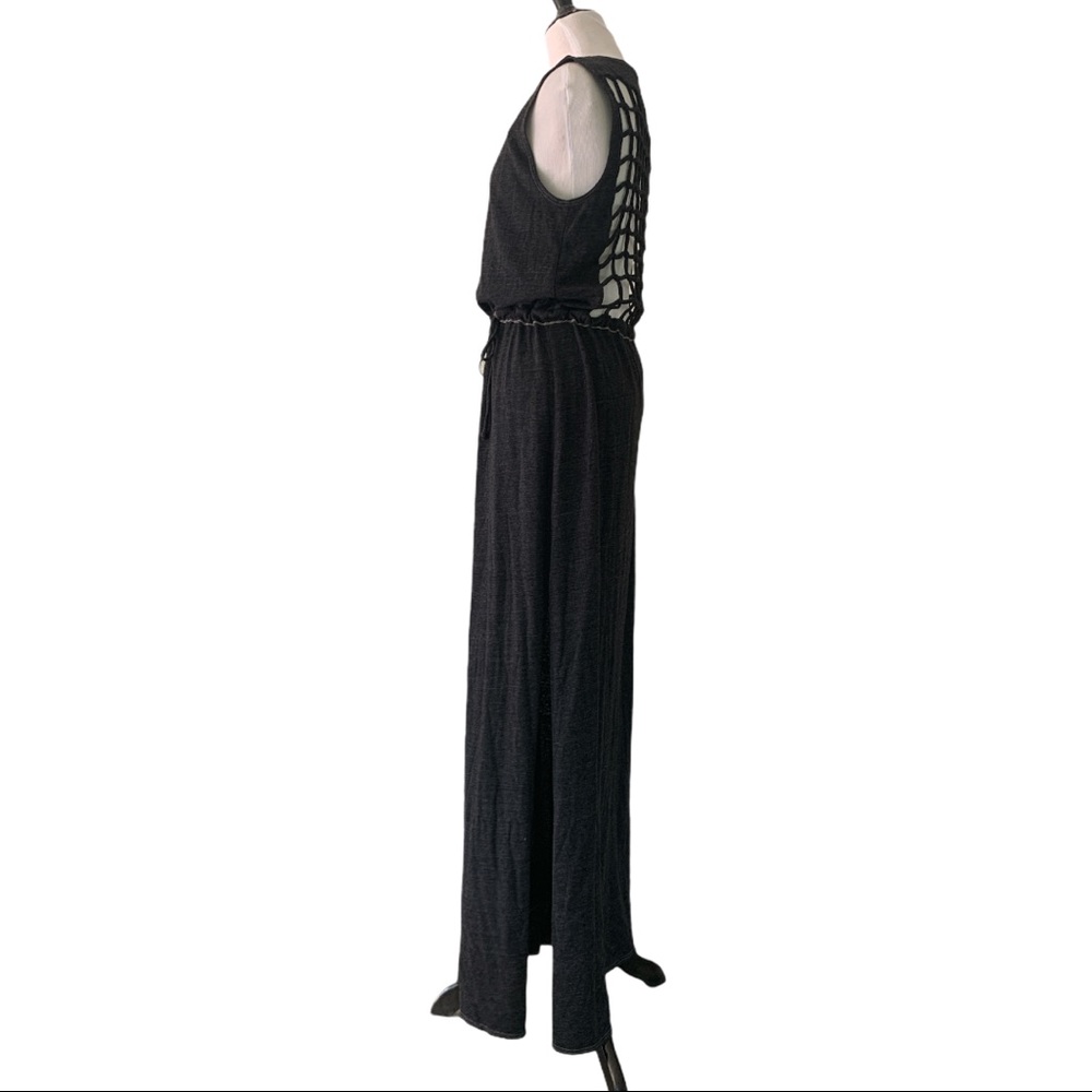 CHASER KNOT BACK HEATHER BLACK SLEEVELESS MAXI DRESS **NWT** - Picture 8 of 15